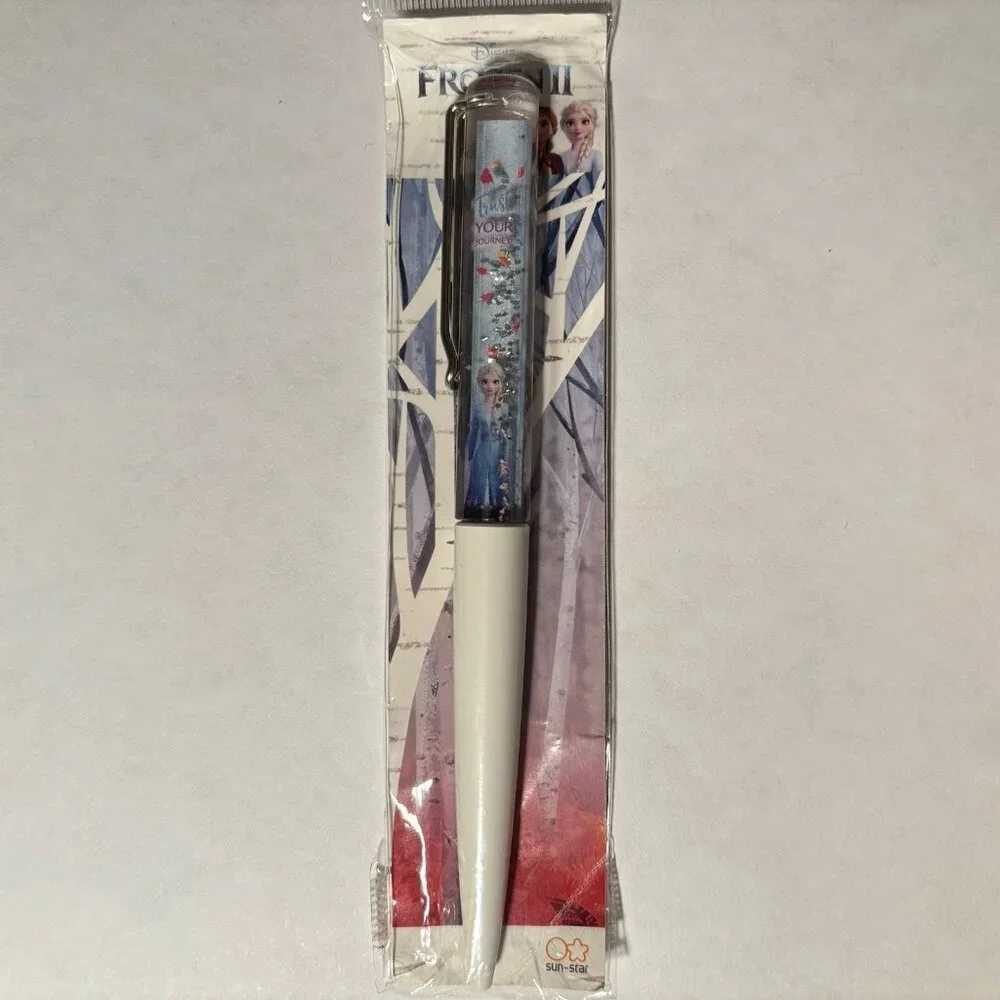 Walt Disney Frozen II 2 Floaty Pen Silver Glitter Moves by Elsa Movie Film